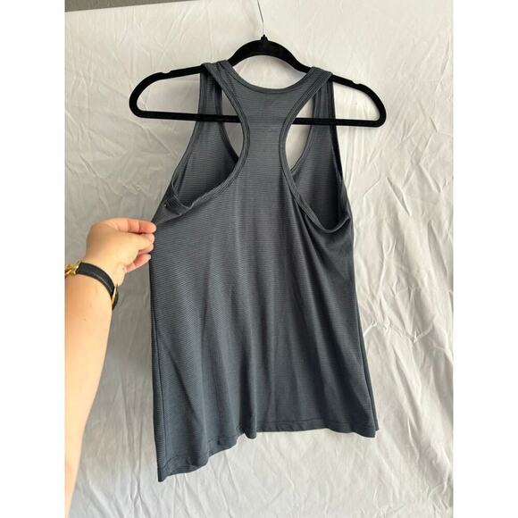 Athletic Works Women's Blue & Grey Striped Racerback Workout Tank - Picture 6 of 6